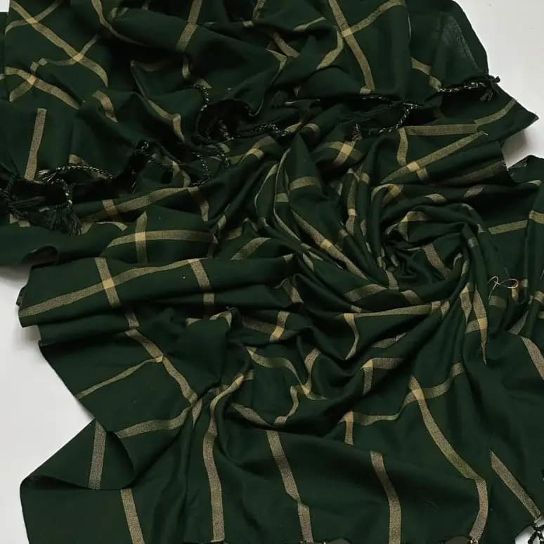 Wool Self Check Shawl