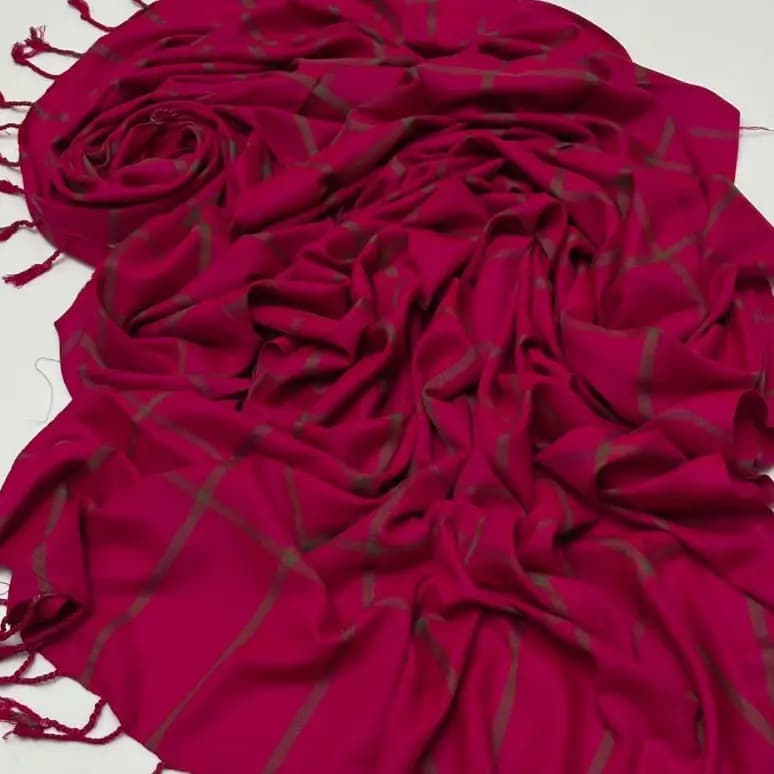 Wool Self Check Shawl