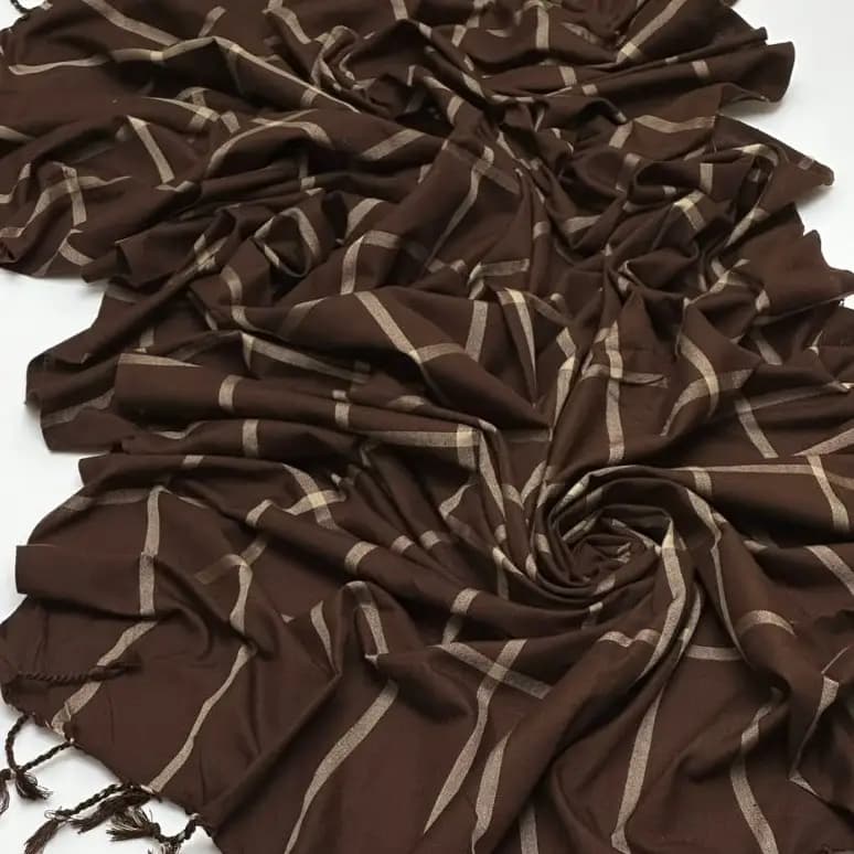 Wool Self Check Shawl