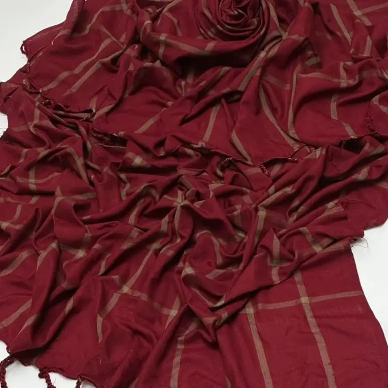 Wool Self Check Shawl