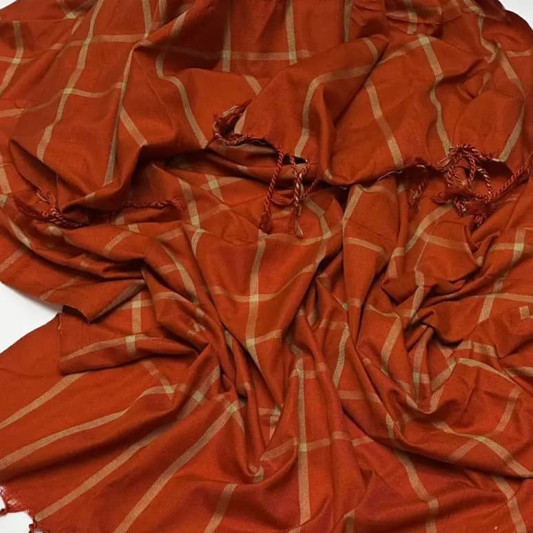 Wool Self Check Shawl